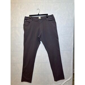 SWET TAILOR Mens Charcoal Grey Cotton Spandex Stretch Pants W36 L34 Casual Work